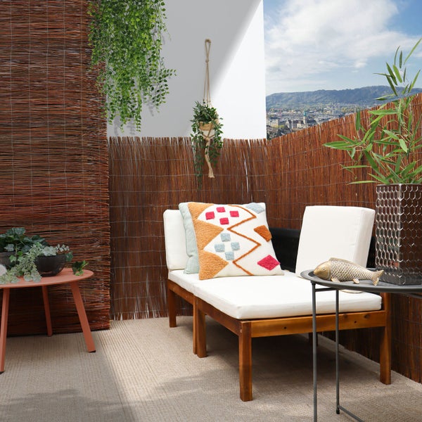 urfence Deine Oase: 100x300 Balkon Sichtschutz Gartenzaun Weidenzaun - Balkonverkleidung Wetterfest - Sichtschutzmatte Weide Sonnenschutz Sichtschutzzaun Garten Terrasse Weidenmatte Rollzaun Holzzaun