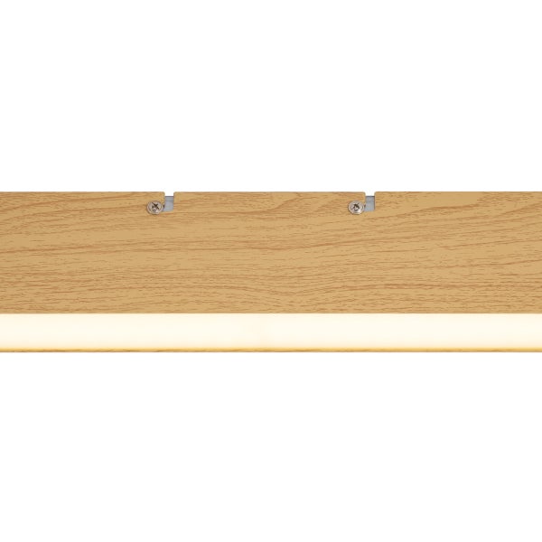 LED-Leiste in Holzoptik mit integriertem Leuchtmittel und Schraubbefestigung