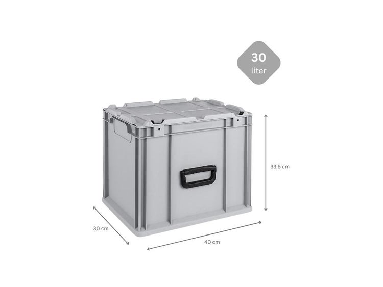 PROREGAL SuperSparSet 5 x Eurobox NextGen Portable HxBxT 33,5 x 30 x 40 cm 30 Liter Eurobehälter Transportbox Transportbehälter Stapelbehälter