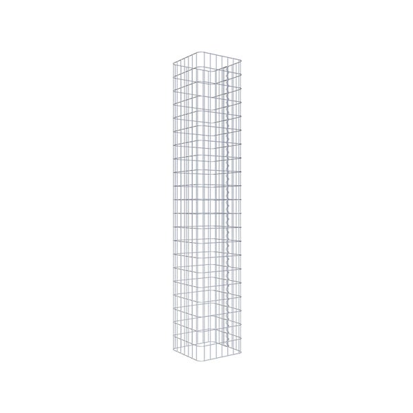 Gabionensäule 37 x 37 cm, MW 5 x 10 cm eckig - Höhe: 2,10 m