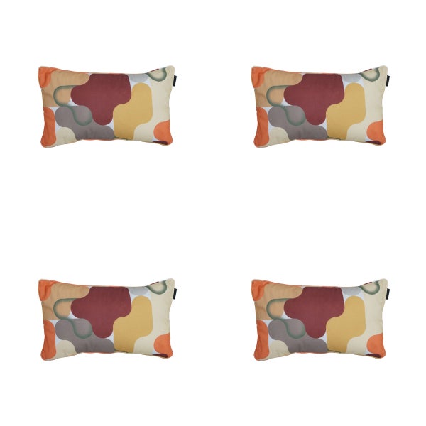 Dekokissen Grafi bordo - Ca. 30x50 cm - 4er-Set