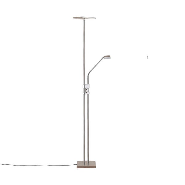 Lindby LED Stehlampe, Deckenfluter dimmbar verstellbarer Lesearm Standleuchte Metall Standlampe Wohnzimmerlampe Leselampe
