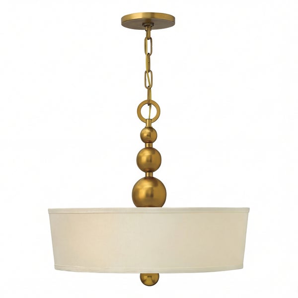 Hängeleuchte mit Stoffschirm und Kette