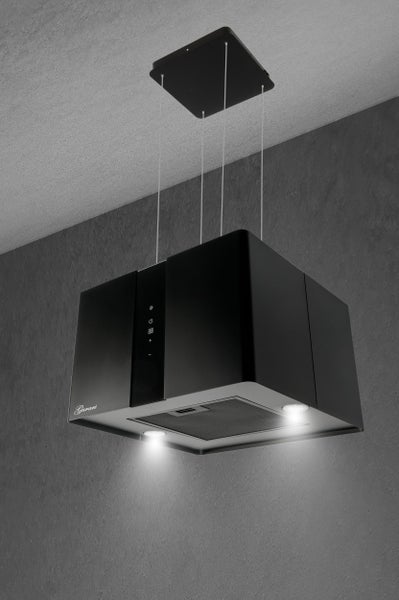 Moderne Gurari Inselhaube zur Deckenmontage mit LED Beleuchtung und Touch Steuerung
