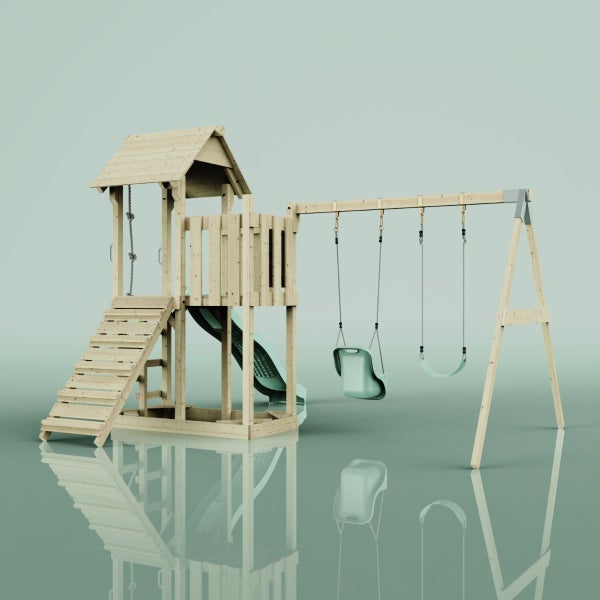 Spielturm mit Schaukel und Rutsche für Kinder