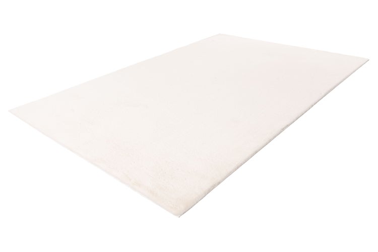 Rechteckiger Teppich in unifarbenem Design zur Wohnraumgestaltung.