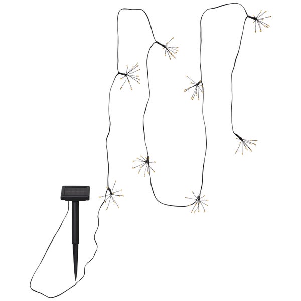 Solar Lichterkette mit Erdspieß und mehreren Leuchtpunkten