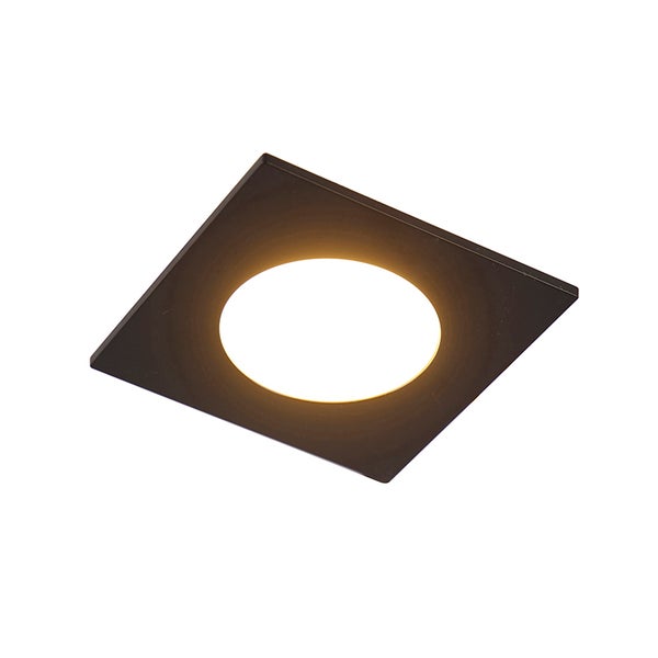 Modernes Einbaustück schwarz inkl. LED 3-stufig dimmbar IP65 - Einfach