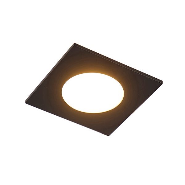 6er Set Einbaustrahler schwarz inkl. LED 3-Stufen dimmbar IP65 - Simply