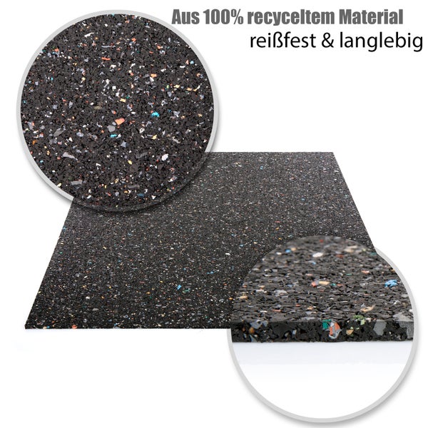Gummimatte aus recyceltem Material, reißfest und langlebig