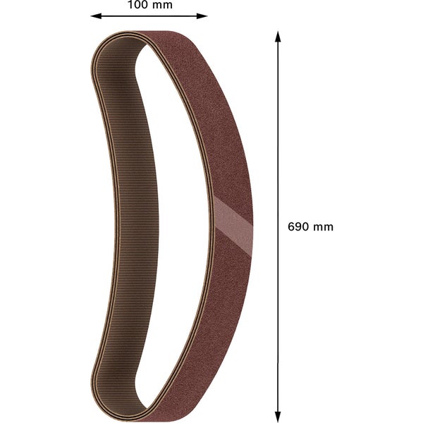 Schleifband mit den Maßen 100 mm x 690 mm
