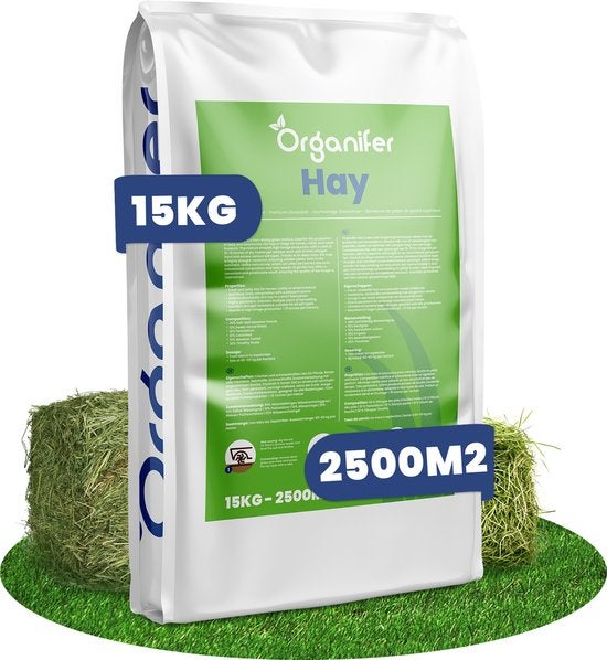 Organifer Heu im 15 Kilogramm Sack für bis zu 2500 Quadratmeter