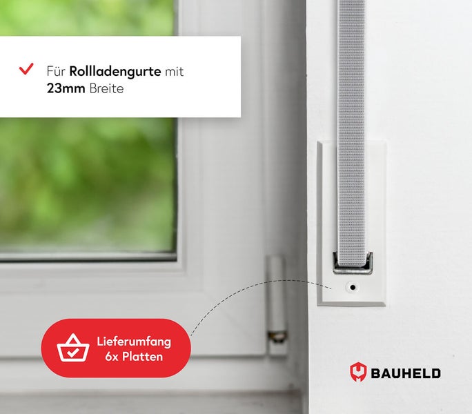 Rollladengurt mit 23 Millimeter Breite, inklusive sechs Platten