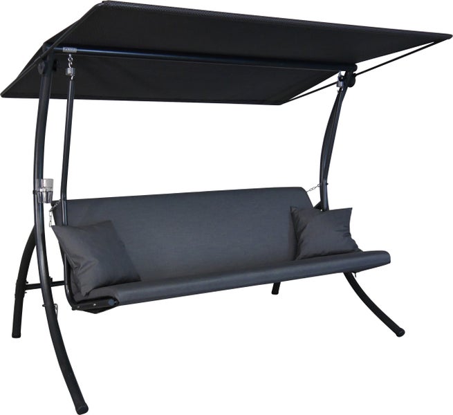 Gartenschaukel mit Dach, Liegefläche und Kissen
