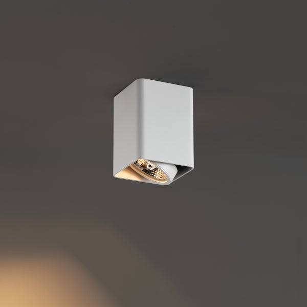 Weiße Deckenleuchte mit verstellbarem Spot