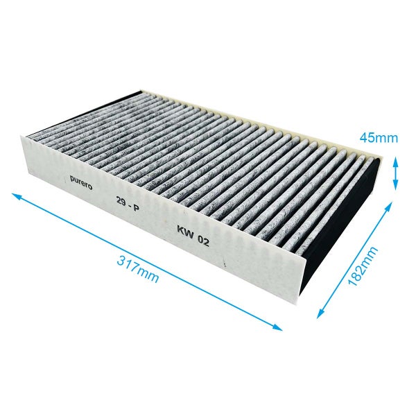 Purero Premium Aktivkohlefilter für Miele DKF29 / 11292130 / DKF29-P