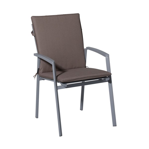 Stuhlauflage Stapelstuhl Panama taupe - Ca. 97x49 cm - 4er-Set