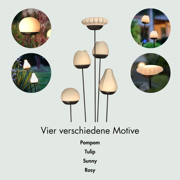 Lumix Gartenleuchten mit verschiedenen Motiven