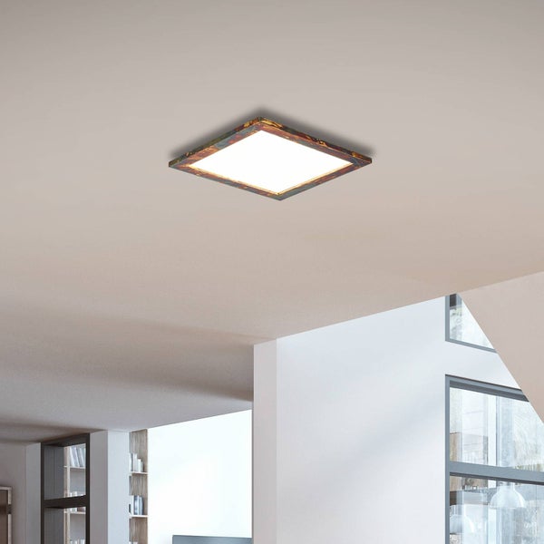 quitani LED Deckenleuchte (LED Panel) Aurinor (Modern) in Bronze aus Aluminium (1 flammig, ) - Lampe Deckenlampe Wohnzimmerleuchte
