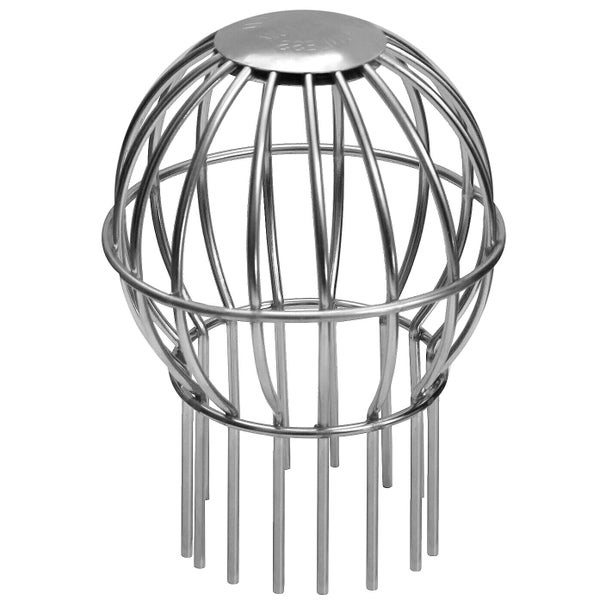 Laubfangkorb aus Metall für Dachrinnen und Fallrohre.