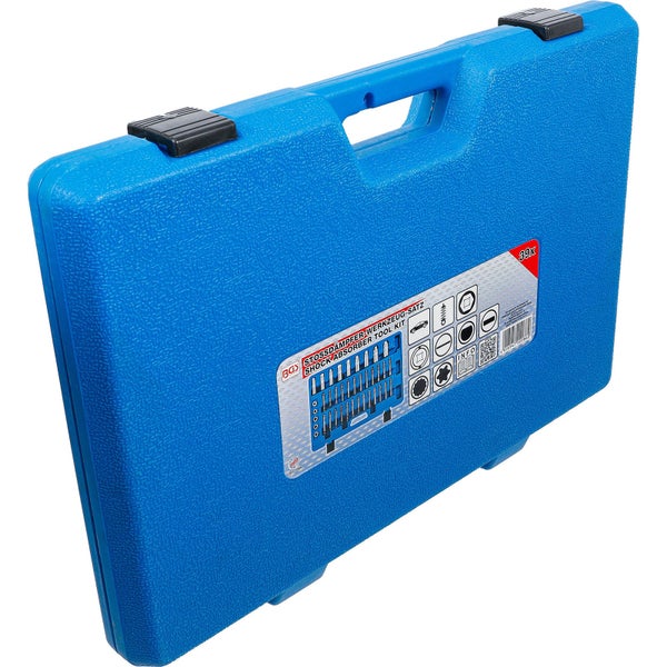 Stoßdämpfer Werkzeugsatz im blauen Werkzeugkoffer