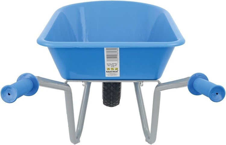 Kinderschubkarre Matrix 20L 40kg | blau Kunststoffmulde & Vollgummirad | für Kinder ab 3 Jahren