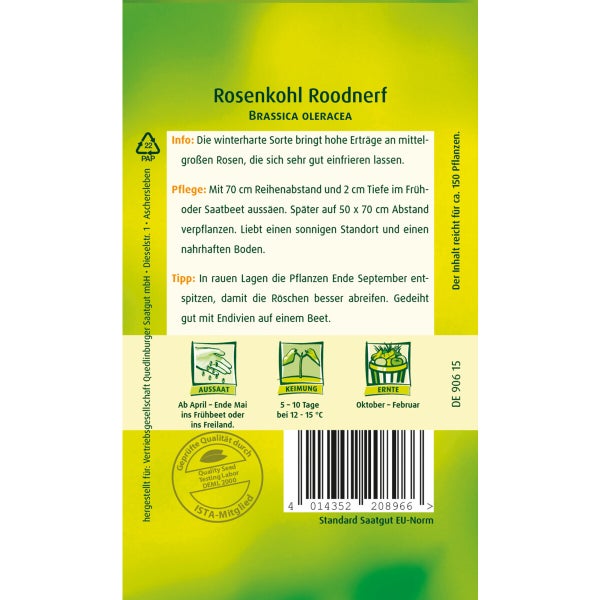 Rosenkohl Roodnerf Samen von Quedlinburger SAATGUT