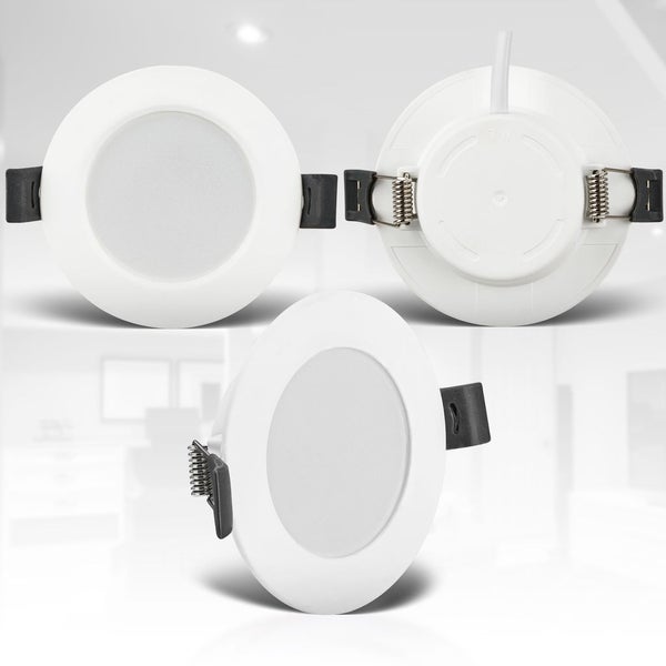Einbaustrahler 68mm 6er Set - 230V, 4W, 346lm, LED, IP44, neutralweiß, weiß