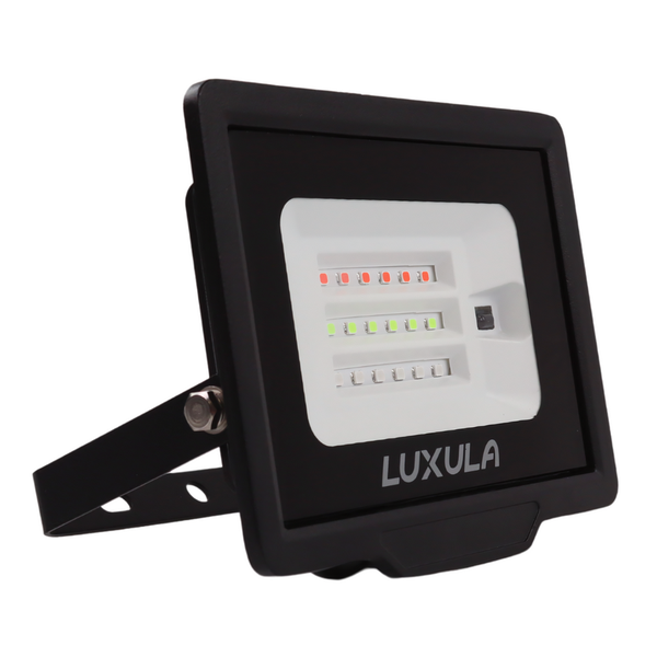 LUXULA LED-Strahler RGB Farbwechsel Wandstrahler 10W Fluter IP65 Außenstrahler mit Fernbedienung