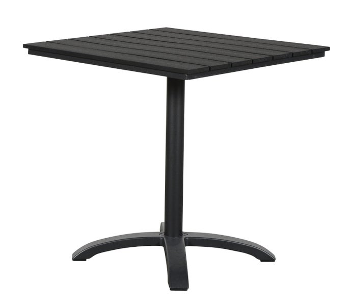 Allie Bistro und Balkonmöbel Cafetisch, Ø70 cm schwarz/schwarz. 70 X 70 X 72 cm