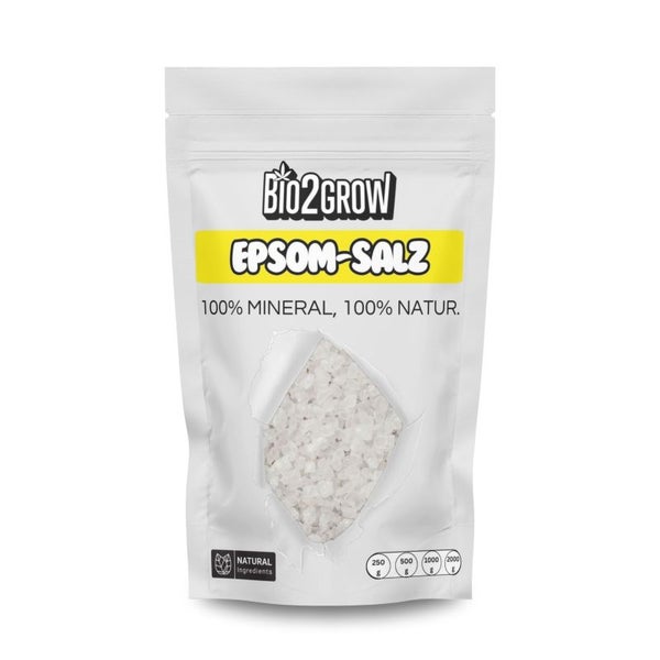 Bio2Grow Epsom-Salz 250 Gramm – 100% Natürliches Pflanzendünger für Gesunden Boden & Starke Blütenbildung – Vielseitig Einsetzbar für Garten, Gemüse, Kräuter & Zierpflanzen