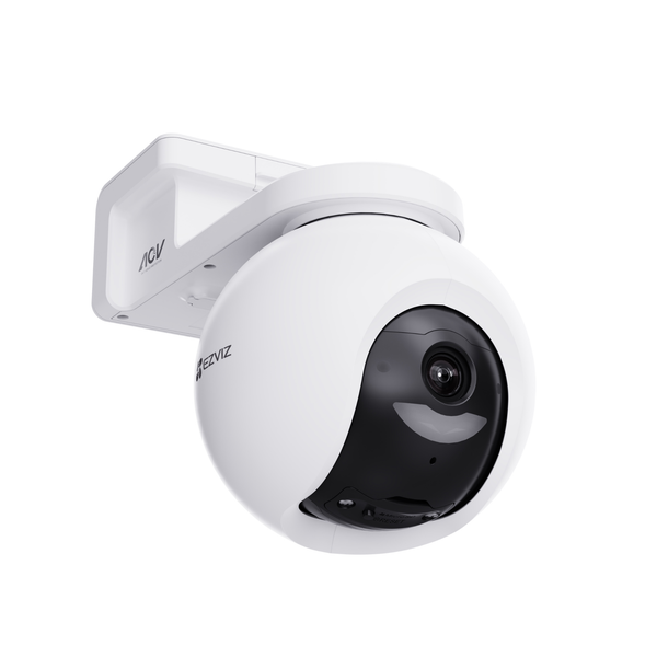EZVIZ WLAN Überwachungskamera für den Außenbereich mit Wandhalterung und Schwenk-Neige-Funktion.