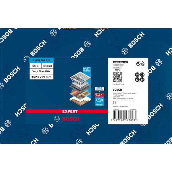 Bosch 20x Expert N880 Vliespad zum Handschleifen 152 x 229 mm sehr fein A - 2608901215