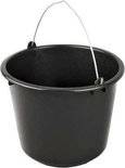 Schwarzer Mörtelkübel mit Tragebügel