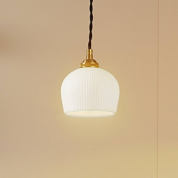 Lindby Pendelleuchte Nolane (Modern) in Weiß aus Keramik (1 flammig, E14) - Deckenlampe Esstischlampe Hängelampe Hängeleuchte Wohnzimmerleuchte