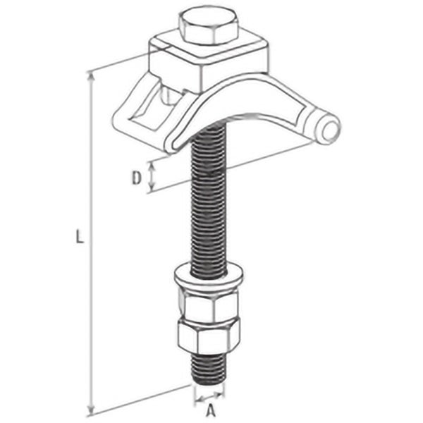 Abbildung einer Traversenbefestigung mit Maßangaben