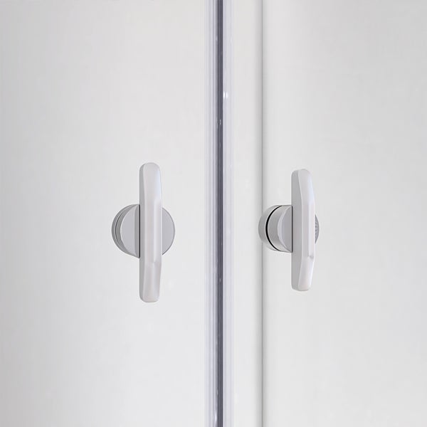 Home Deluxe - Duschabtrennung LAVEA - Klarglas - Maße: 75 x 195 cm - 6 mm nanobeschichtetes Sicherheitsglas, inkl. Scharniere und Montagematerial I - Duschtür Pendeltür Duschtrennwand Nischentür