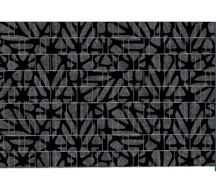 Sichtschutzzaun mit dekorativem Muster