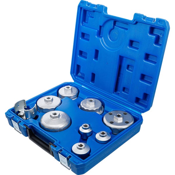 Ölfilterschlüssel Set im blauen Koffer