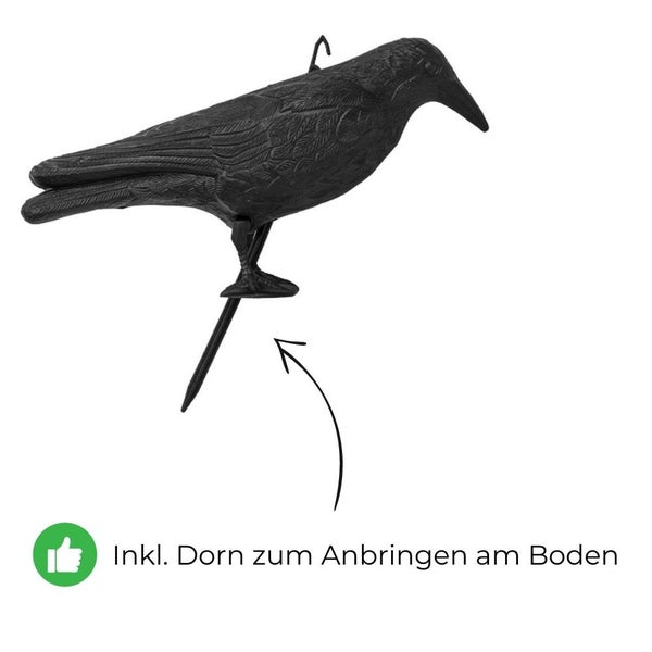 Taubenabwehr Vogelabwehr Krähe Raben Attrappe Taubenschreck Vogelschreck Vogelabwehr Vogelscheuche Tauben vertreiben