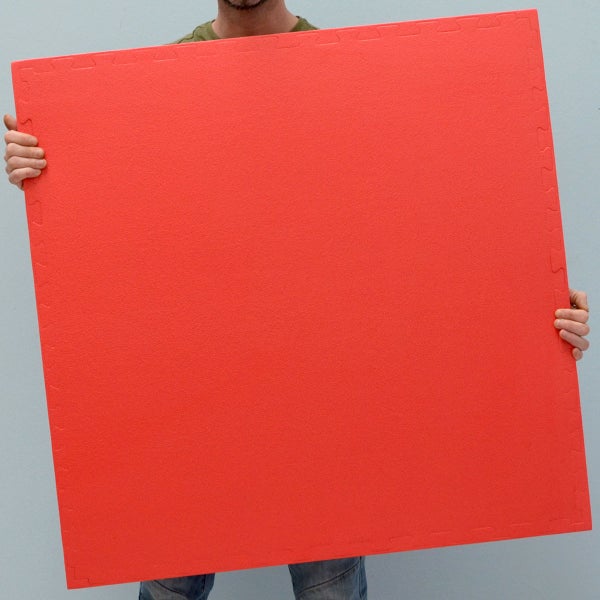 360x180 XL Trainingsmatte mit Rand - 8er Set 90x90 Bodenmatte Rot