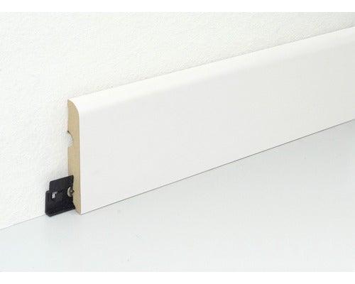Sockelleiste Weiß foliert FU077L 15x80x2400 mm Weiß foliert