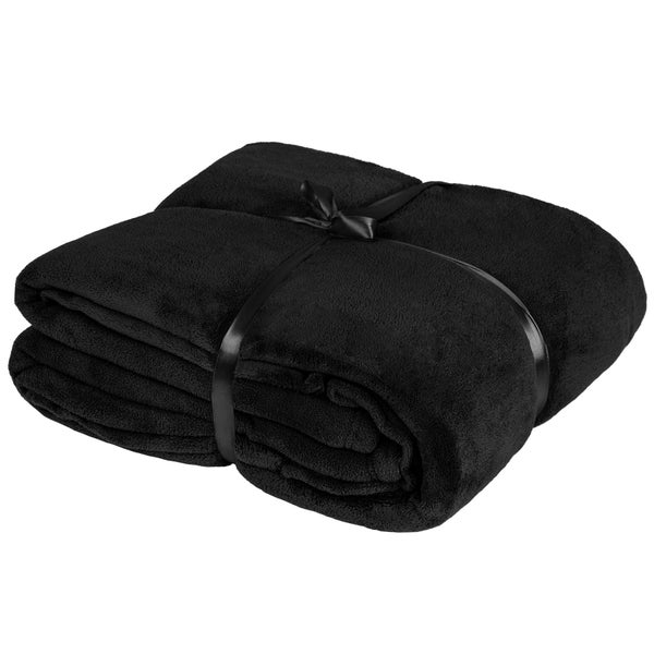 Kuscheldecke mit Ärmeln tectake  inklusive Tasche auf der Vorderseite 170 x 200 cm schwarz