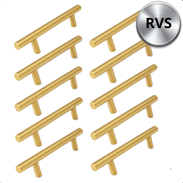 Möbelgriff Stangengriff Denver lochabstand 160 mm Edelstahl Gold Set 10