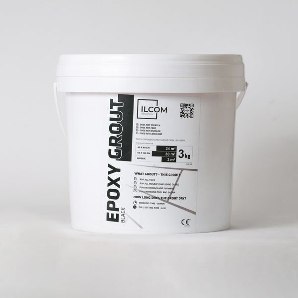 Epoxidharzmörtel zum Füllen von Fugen  - Schwarz -  3Kg