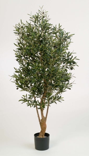 Künstliches Pampasgras mit dunklen, federartigen Halmen.