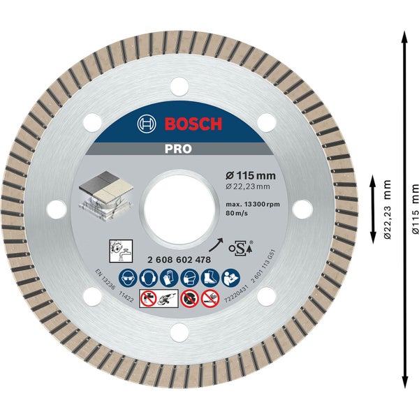 Bosch Logo Profi Trennscheibe, Durchmesser 115 mm
