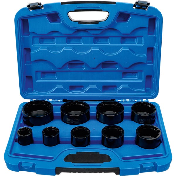 Steckschlüssel-Satz in blauem Werkzeugkoffer