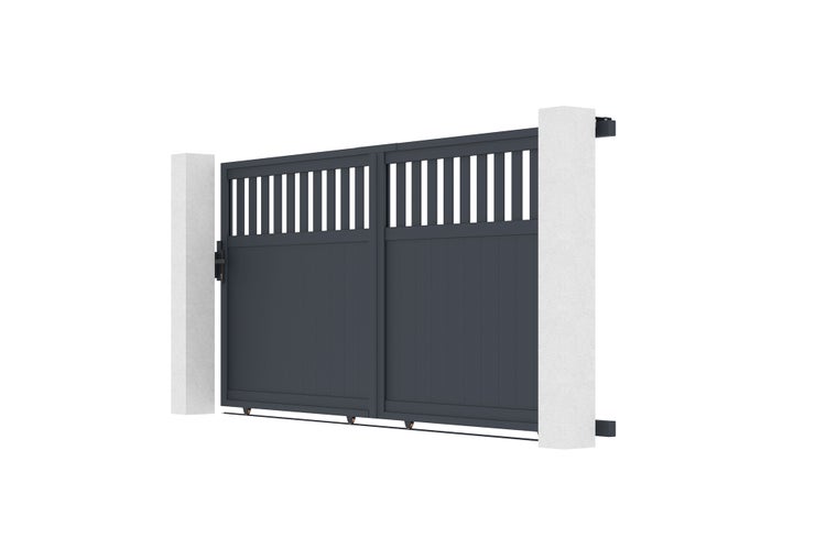Schiebetor aus Aluminium 3,7m SANTIS 370C160 Grau