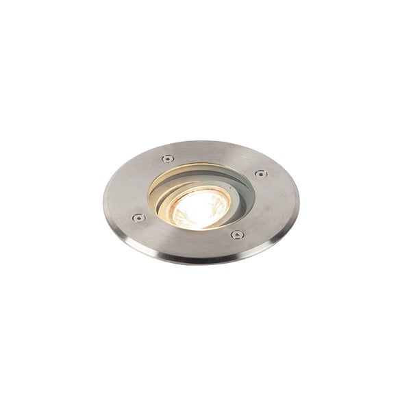 Moderner Bodenstrahler Stahl 13,5 cm IP67 - Basic Round